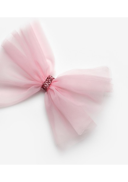 Pembe Simli Bağlamalı Kız Çocuk Tül Klips Toka fırsatları