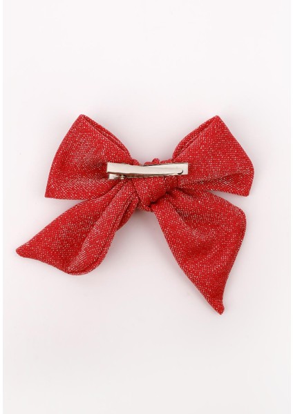 Kırmızı Simli Fiyonk Kız Çocuk Klips Toka fırsatları