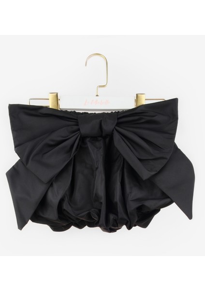 Siyah Kız Çocuk Balon Etek - Anna