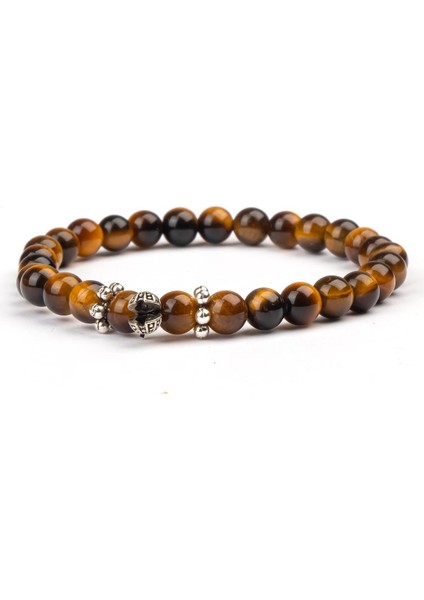 Kaplan Gözü Doğal Taş Bileklik (6 Mm) – Derin Güç