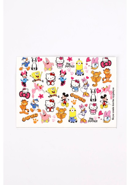 Çok Renkli Hello Kity Kız Çocuk Tırnak Sticker fırsatları