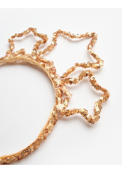 Altın Pullu Yıldızlı Kız Çocuk Taç fırsatları