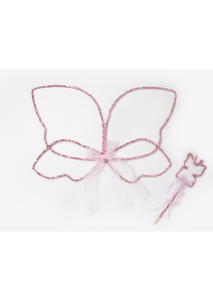 Pembe Pullu 2'li Kelebek Kanat Asa Set indirimleri