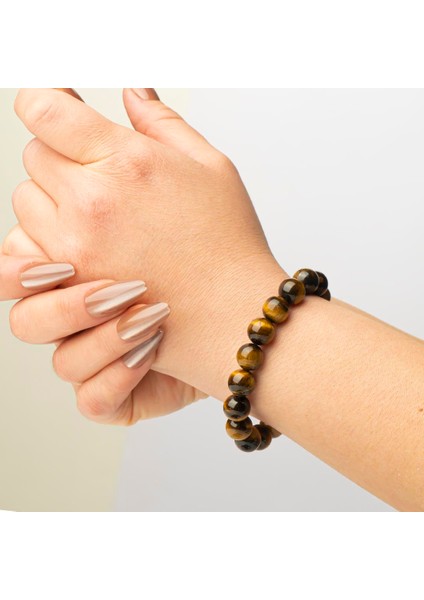 Kaplan Gözü Doğal Taş Bileklik (10 Mm) – Dengenin Ruhu modelleri