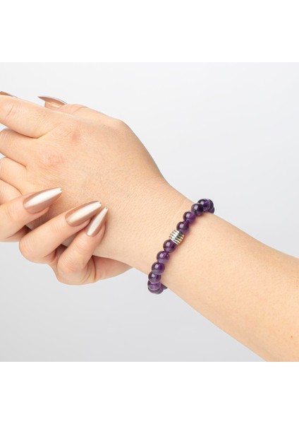 Ametist Doğal Taş Bileklik (8 Mm) – Stres Azaltıcı Enerji fiyatları