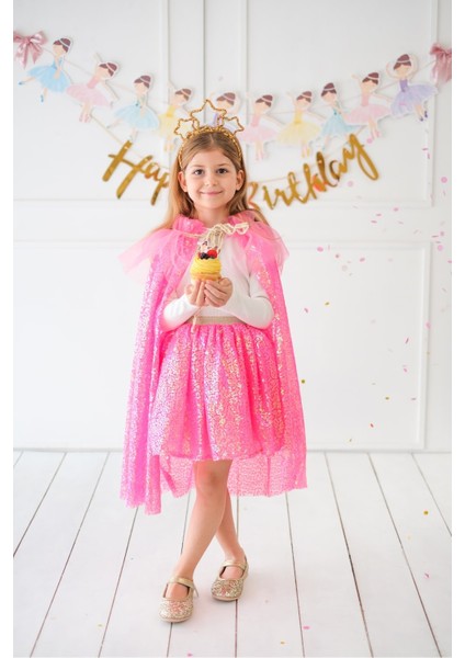 Fuşya Üzeri Pullu Kız Çocuk Etek - Gracie indirimleri