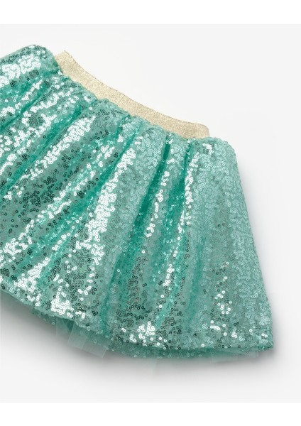 Mint Üzeri Pullu Kız Çocuk Etek - Gracie