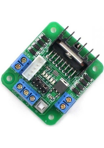 L298 Voltaj Regulatörlü Çift Motor Sürücü Kartı (Yeşil Pcb) fiyatları