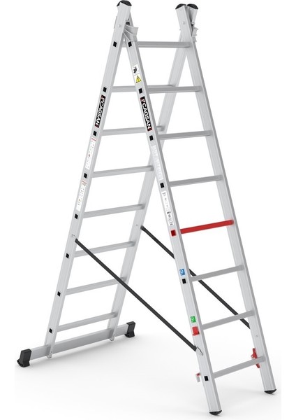 2x8 Basamaklı Polysafe - Çok Amaçlı İskele Merdiven PL003 modelleri