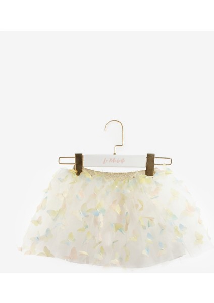 Sarı Kelebek Aplikeli Kız Çocuk Tül Etek - Pauline indirimleri