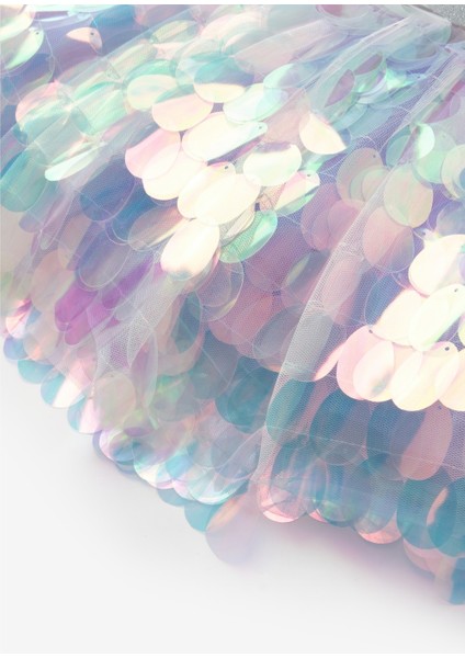 Lila Büyük Pullu Kız Çocuk Etek - Stacy