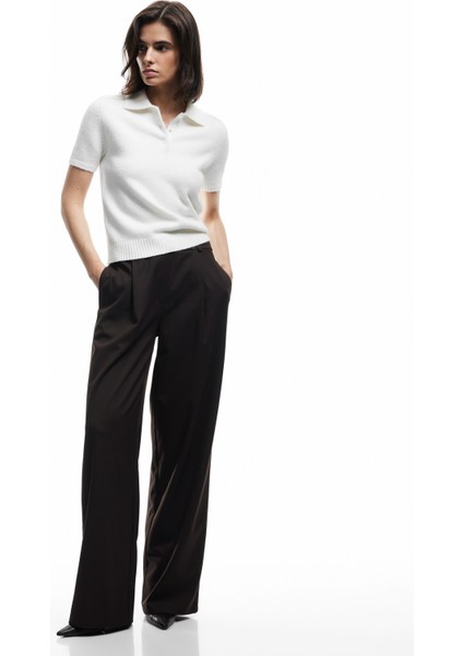 Kısa Kollu Düğmeli Polo Yaka Triko Kazak fiyatları