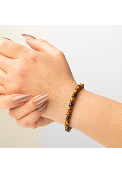 Kaplan Gözü Doğal Taş Bileklik (6 Mm) – Kökten Gelen modelleri