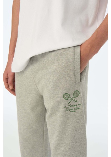 Tennis Club Erkek Eşofman Altı - Gri Melanje modelleri