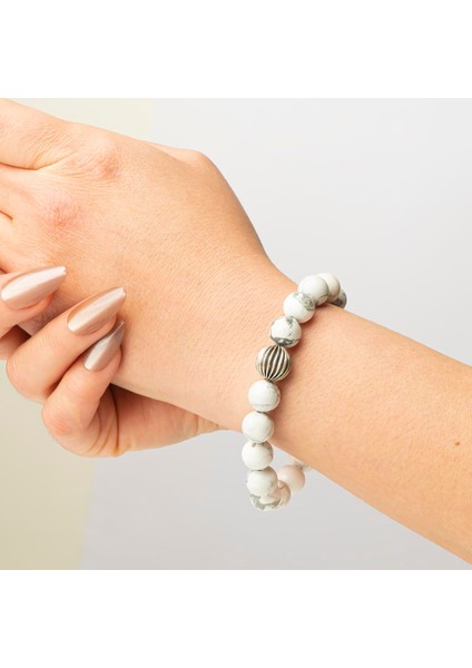 Havlit Doğal Taş Bileklik (10 Mm) – Sabır Notası modelleri
