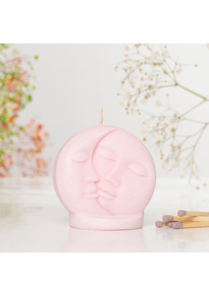 Ay Temalı Vegan Soya Mum