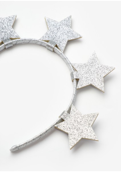 Gümüş 5'li Yıldız Figürlü Kız Çocuk Taç indirimleri