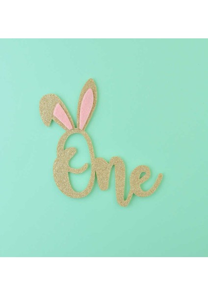 Altın Tavşan Kulaklı One Pasta Süsü fırsatları