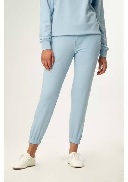 Panda Soft Fleece Kadın Eşofman Altı - Bebek Mavisi fiyatları