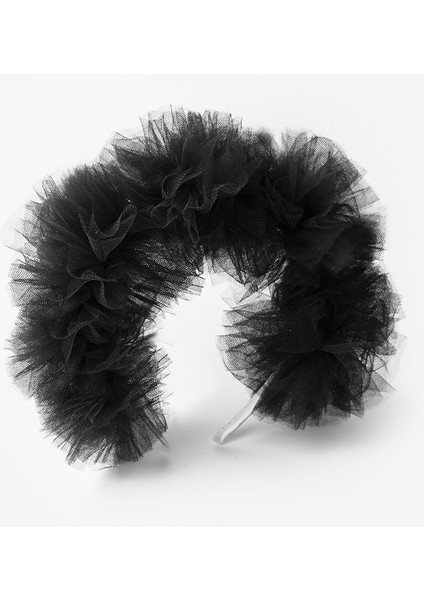 Siyah Tül Ponponlu Kız Çocuk Taç modelleri