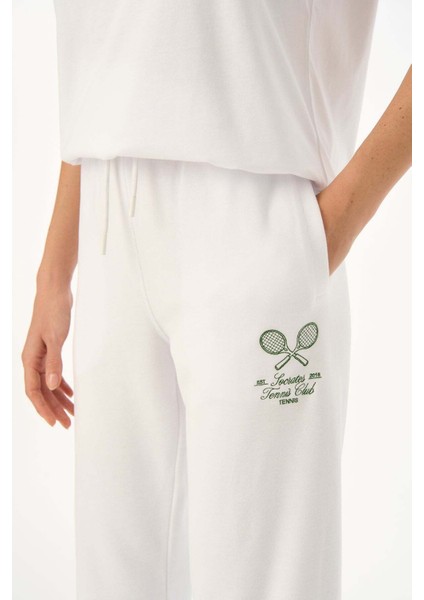 Tennis Club Supersoft Kadın Eşofman Altı - Beyaz fiyatları