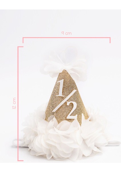 Beyaz 1/2 Yaş Huni Bebek Taç modelleri