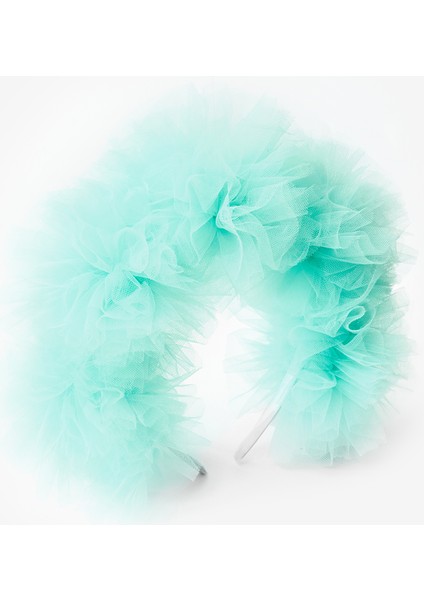 Mint Tül Ponponlu Kız Çocuk Taç modelleri