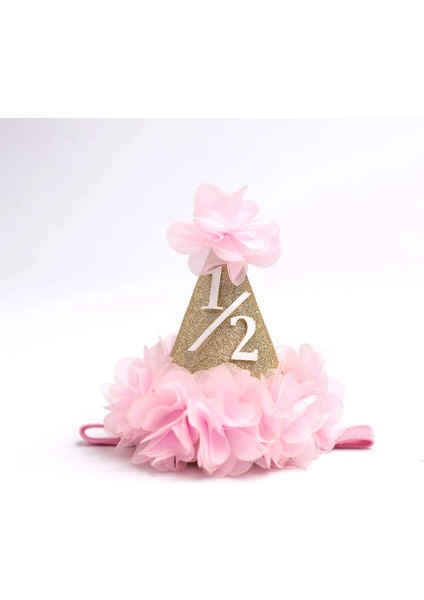 Pembe 1/2 Yaş Huni Bebek Taç