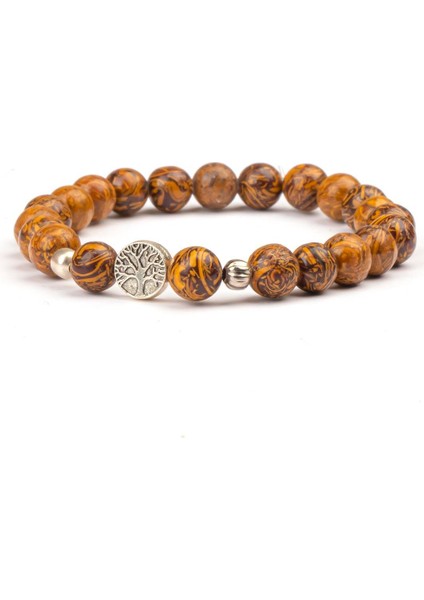 Ağaç Jasper Doğal Taş Bileklik (8 Mm) – Ruh Dengesi