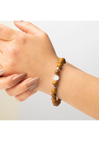 Ağaç Jasper Doğal Taş Bileklik (8 Mm) – Ruh Dengesi modelleri