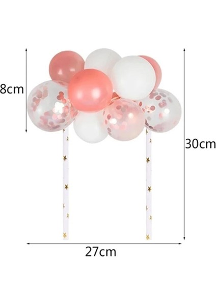 Rose Balon Pasta Süsü Doğum Günü Partisi ve Özel Gün Kutlamaları İçin Şık Tasarım fırsatları