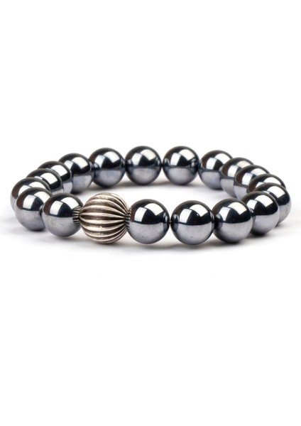 Terahertz Doğal Taş Bileklik (10 Mm) – Aura Kalkanı