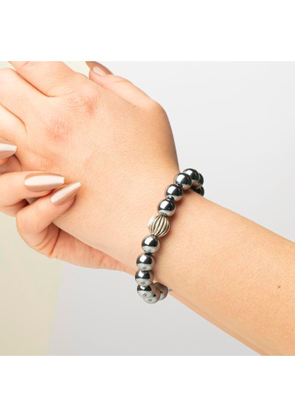 Terahertz Doğal Taş Bileklik (10 Mm) – Aura Kalkanı modelleri