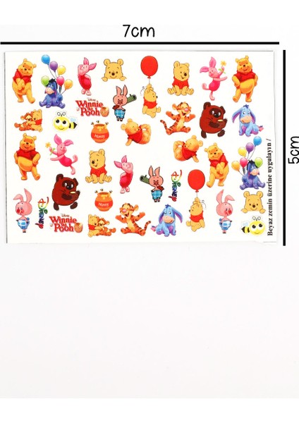 Çok Renkli Winnie The Pooh Kız Çocuk Tırnak Sticker indirimleri