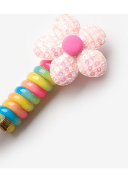 Pembe Kumaş Çiçekli Kız Çocuk Makarna Toka fırsatları