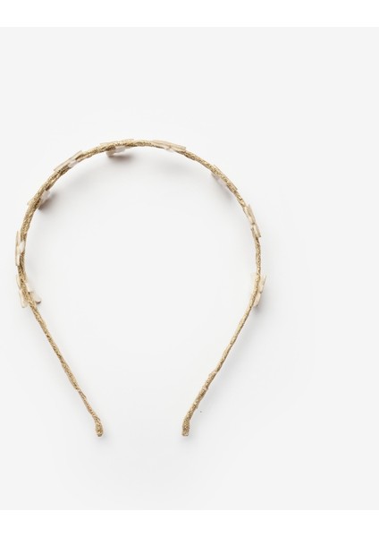 Altın Minik Kelebekli Kız Çocuk Taç