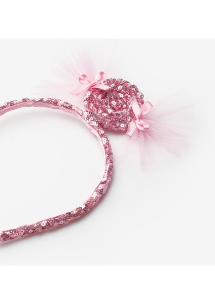 Pembe Pullu Şeker Figürlü Kız Çocuk Taç fırsatları