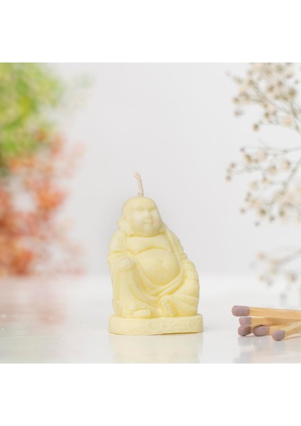 Oturan Buddha Temalı Doğal Soya Wax Mum