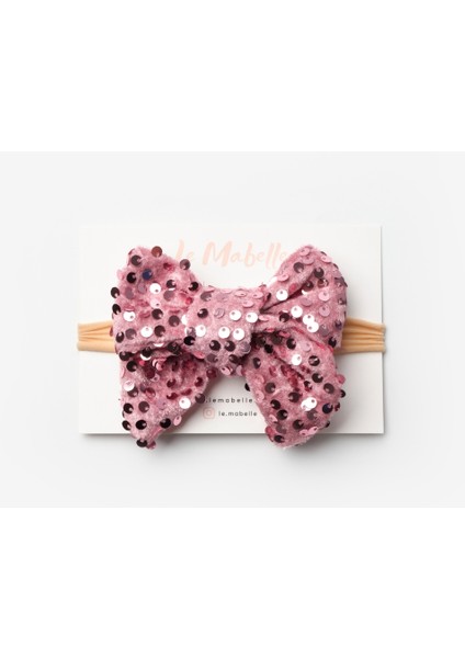 Gülkurusu Kadife Pullu Kız Çocuk Saç Bandı modelleri