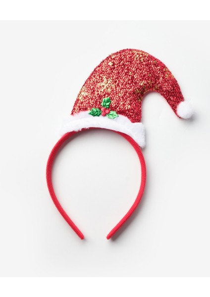 Kırmızı Noel Baba Şapkalı Kız Çocuk Taç modelleri
