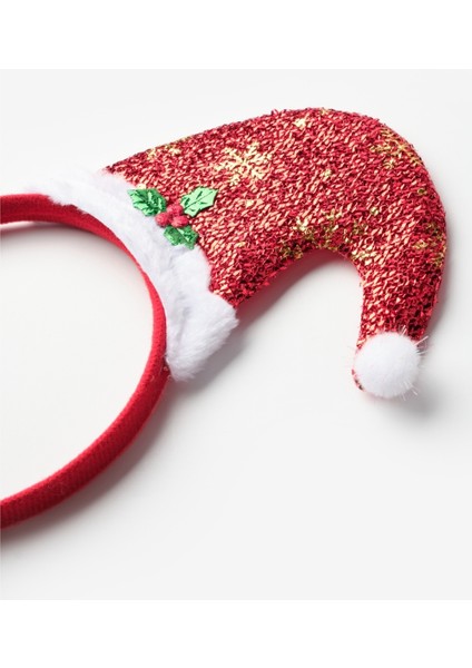 Kırmızı Noel Baba Şapkalı Kız Çocuk Taç fırsatları