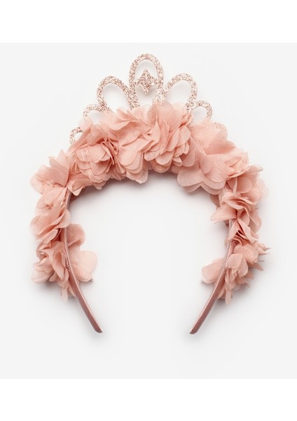 Pudra Prenses Figürlü Çiçekli Kız Çocuk Taç modelleri