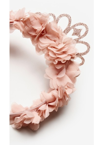 Pudra Prenses Figürlü Çiçekli Kız Çocuk Taç fırsatları