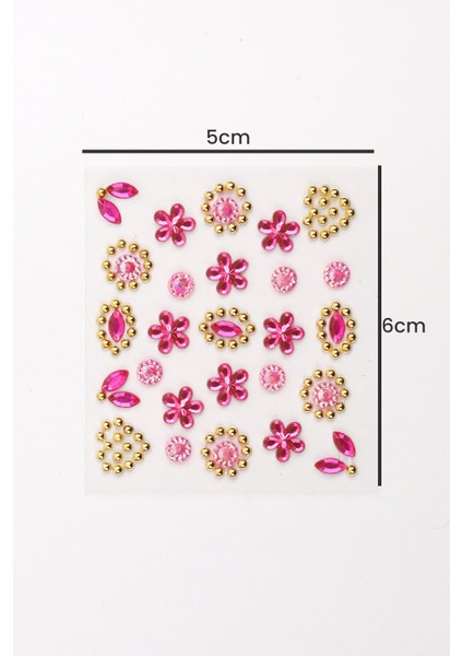 Pembe Çiçek ve Kalp Temalı Yüz ve Tırnak Sticker indirimleri