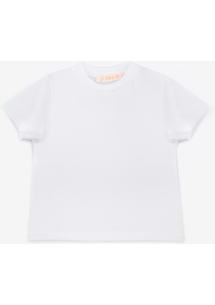Beyaz Penye Basic Çocuk Tişört