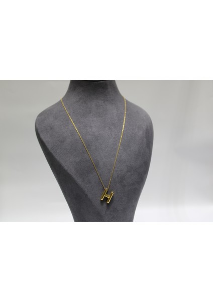 14 Ayar Altın H Harfi Kolye Zinciriyle Beraber fırsatları