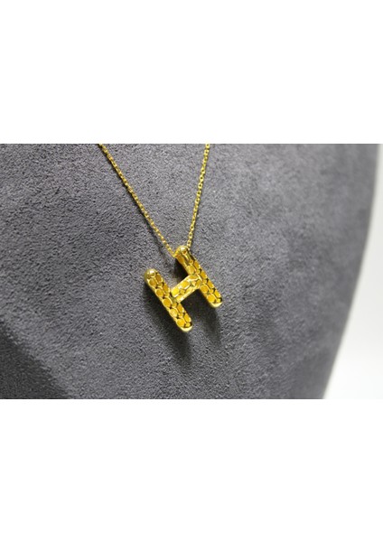 14 Ayar Altın H Harfi Kolye Zinciriyle Beraber indirimleri