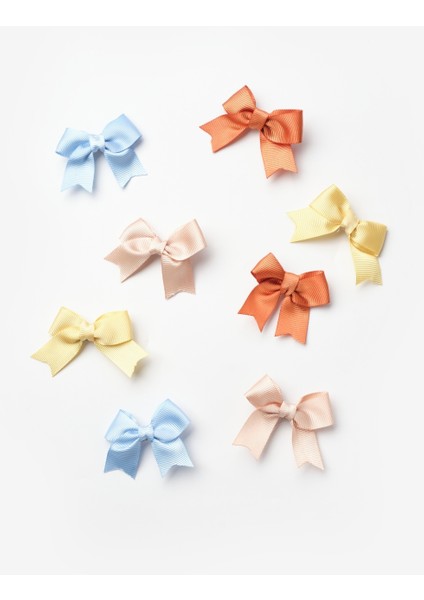 Çok Renkli Sonbahar 8'li Kurdele Fiyonk Klips Toka Set fırsatları