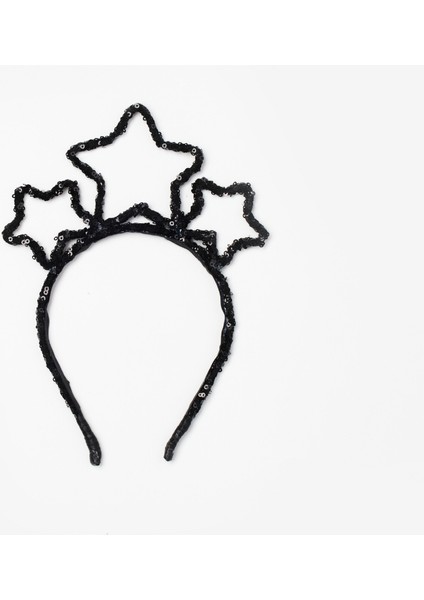 Siyah Pullu Yıldızlı Kız Çocuk Taç fiyatları