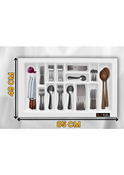 85x49 Cm. Beyaz Kaşıklık Ve Kepçelik 2'li Set (78X41 CM'E KADAR KESİLEBİLİR) fiyatları